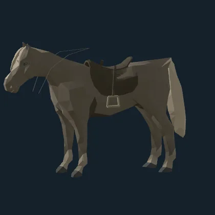 A grey horse