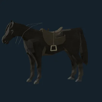 A black horse